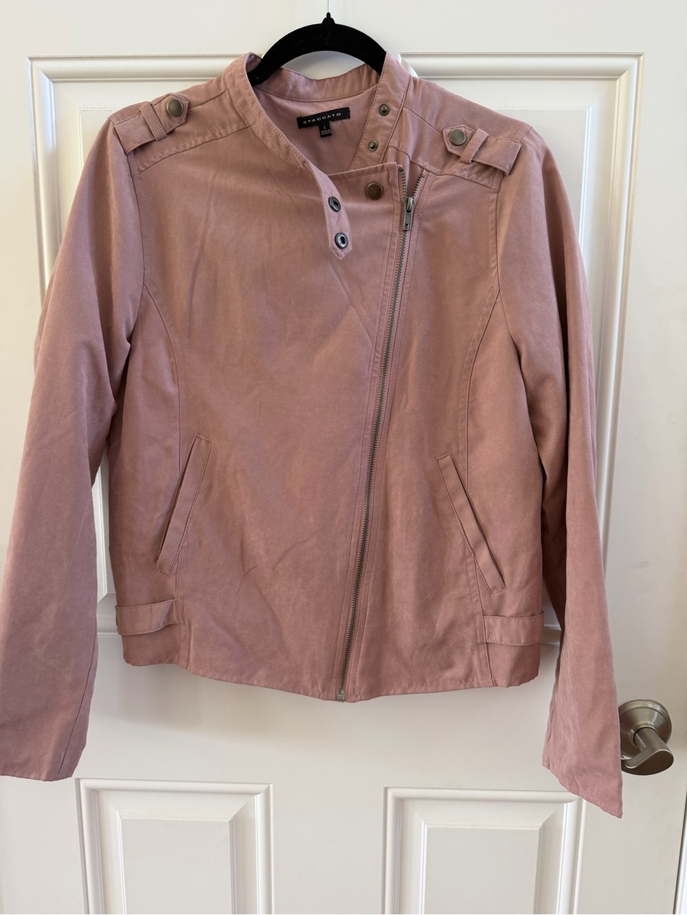 Staccato Blush Pink Moto Jacket